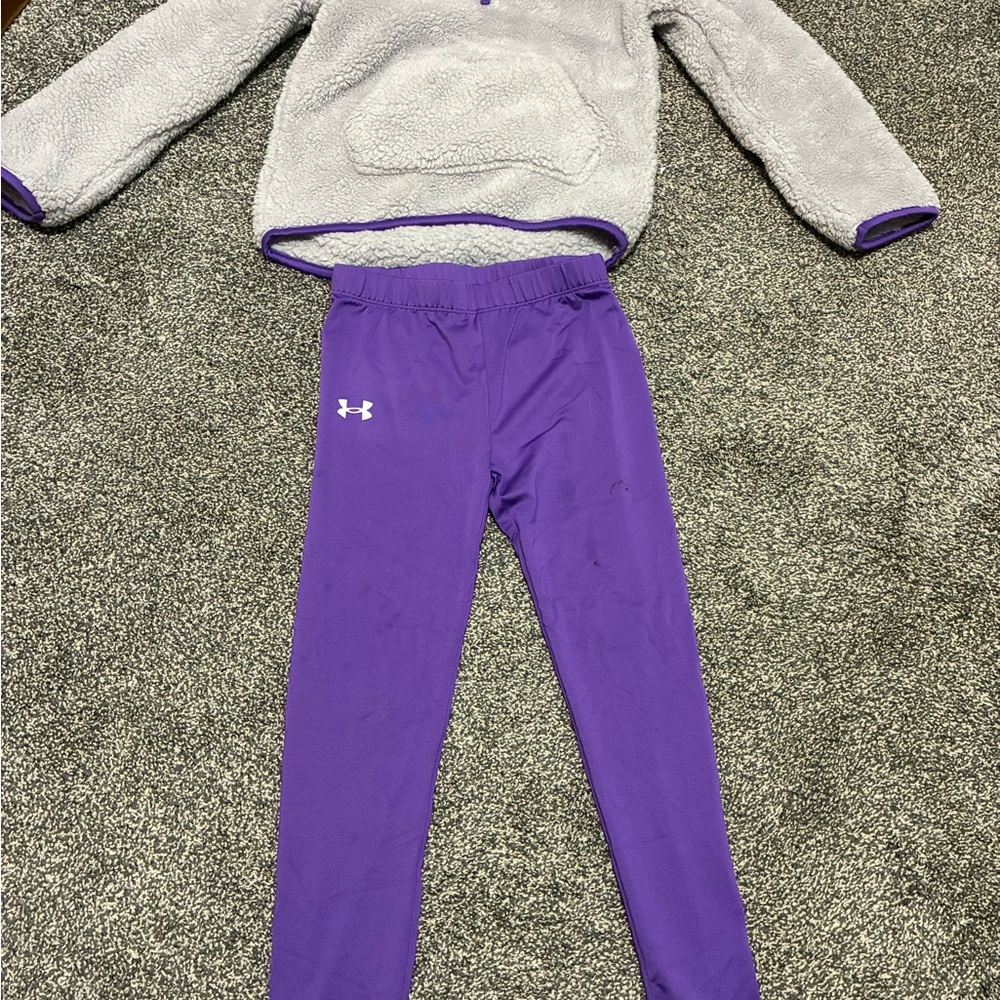 Under Armour Purple Leggings Athletic Fit